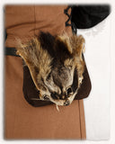 Canis beltbag with fur Racoon brown