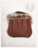 Canis beltbag with fur Racoon brown