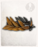 Selanor crown with leaves brown/gold